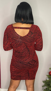 A little Red Sparkle Dress-Dresses-TJS Beautique